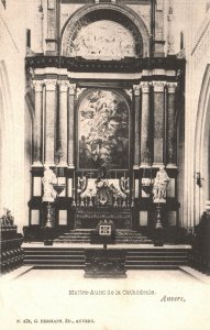 Vintage Postcard 1900's Maitre-Autel de la Cathedrale Anvers Antwerp Belgium