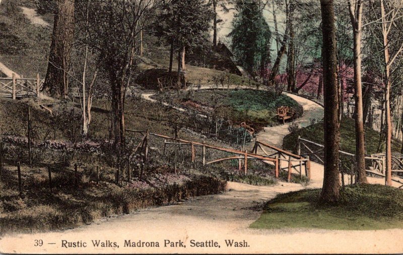 Washington Seattle Madrona Park Rustic Walks 1908