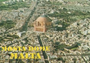 Malta Postcard - Aerial View of Mosta Dome    RR8706