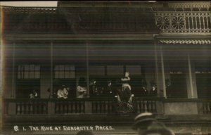 King at Doncaster Races England c1910 Real Photo Postcard