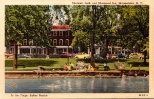 New York Skaneateles Shotwell Memorial Park and Sherwood Inn Skaneateles Lake...