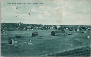 Swift Current SK view from West Side Saskatchewan c1920 Rumsey RPO Postcard H58