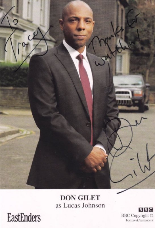 Don Gilet as Lucas Johnson BBC Eastenders Hand Signed Cast Card Photo