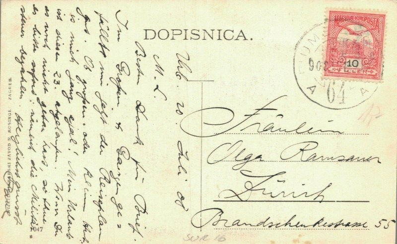 Croatia Hrvatska Narodne Nošnje Vintage Postcard 07.50