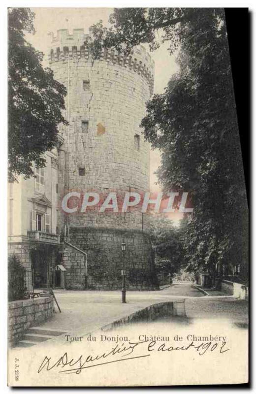 Old Postcard Tower Dungeon Chateau de Chambery