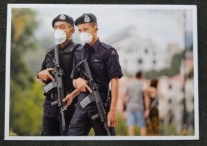 [AG] P942 Malaysia Fight Covid-19 2021 Virus Pandemic Police (postcard) *New