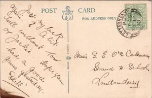 Bishop's Palace Letterkenny Ireland c1910 Antique Postcard D40