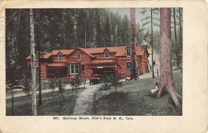 Halfway House Pikes Peak RR Colo c1908 postcard aj2 190