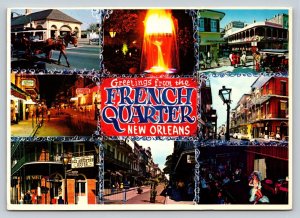 Greetings from the French Quarter New Orleans Louisiana 4x6 Postcard 1791