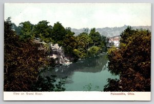 Painesville OH View On Grand River Ohio c1905 Postcard G50