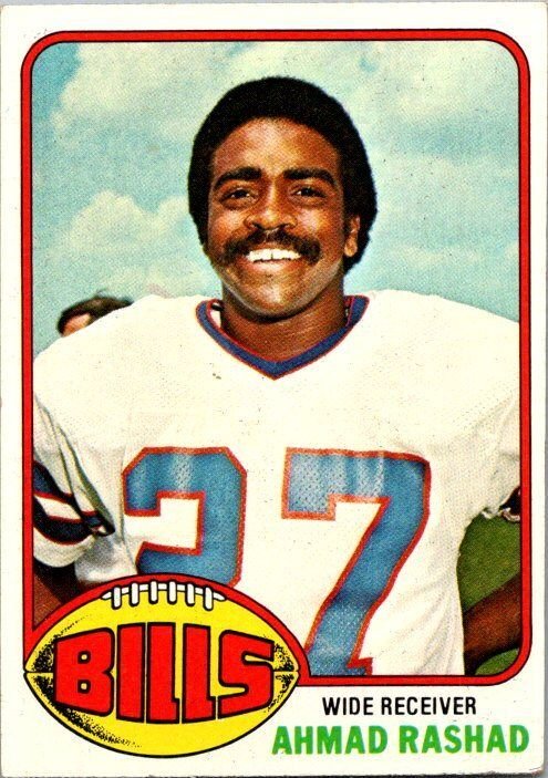 1976 Topps Football Card Ahmad Rashad Buffalo Bills sk4254