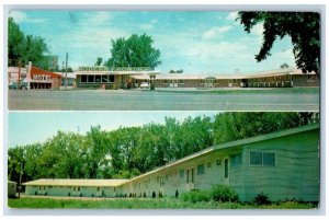 Bismarck North Dakota ND Postcard Modern Frontier Motel Downtown c1962 Vintage