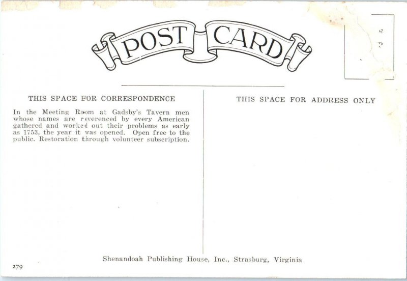 Gadsby's Tavern, Meeting Room, Alexandria, Virginia