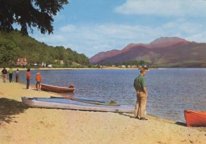 Bored Man With Hands In Pockets Loch Lomond Scottish Postcard