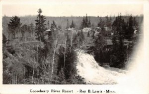 LPS87 Gooseberry River Minnesota Resort Postcard RPPC