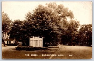 1950's Green Honor Roll Bloomfield Connecticut Real Photo RPPC Posted Postcard