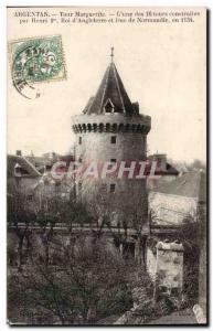 Old Postcard Argentan Tower Maguerite