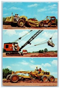 1960 National School Heavy Equipment Operation Charlotte North Carolina Postcard 