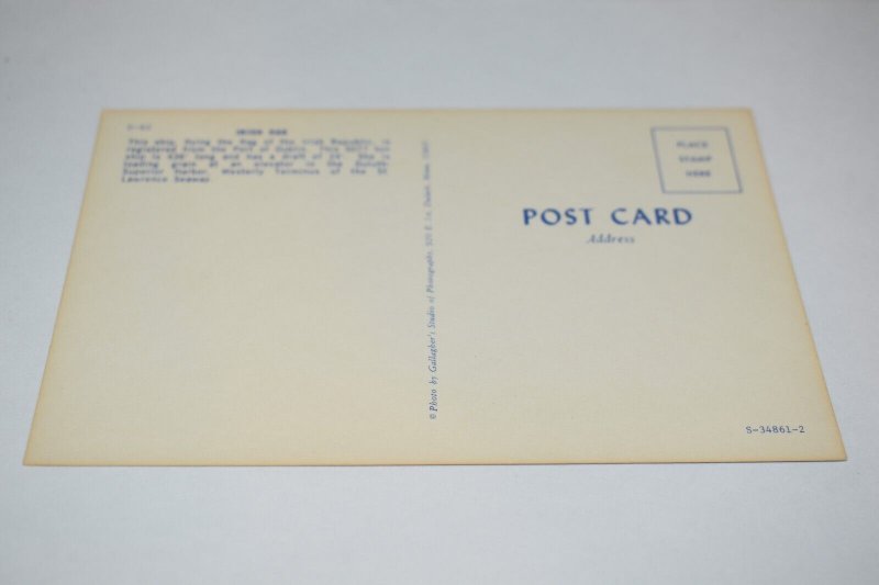 Irish Oak Ship Duluth Minnesota Postcard D-62 Gallagher's Studio