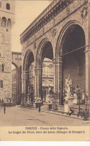 Italy Firenze Piazza della Signoria La Loggia dei Priori della bei Lanzi 1909