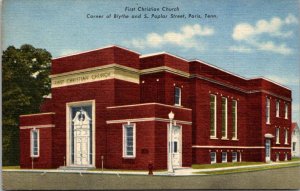 Tennessee Paris First Christian Church Corner Blythe & Soutp Poplar Street