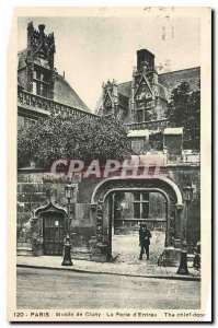 Old Postcard Paris Musee de Cluny La Porte d'Entree