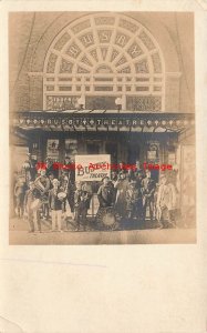 OH, McAlester, Oklahoma, RPPC, Busby Theatre, Hickville Band in Costume