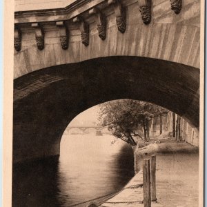 c1910s Paris, France Pont-Neuf Bridge Seine Corbels Modillions Face Masks A365