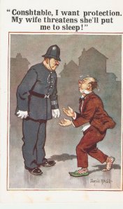 Donald McGill.Constable, I wamt protection Humorous old vintage English postc