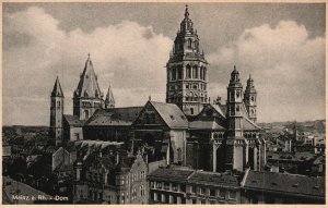 Vintage Postcard Mainz A. Rh. Dom Roman Cathedral St. Martin Mainz Germany