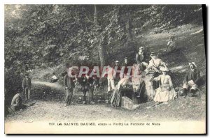 Old Postcard La Sainte Baume Nans Fountain