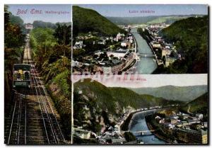 Old Postcard Bad Ems Malbergbahn Lahn Lahn abwärts aufwärts
