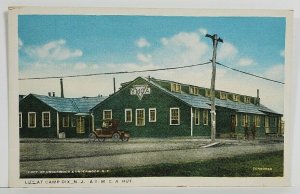 WW1 Life at Camp Dix NJ a YMCA Hut censored Postcard N8