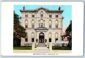 c1920 Welsworth Hotel & Restaurant Building Facade Louisville Kentucky Postcard