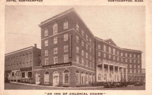 Vintage Postcard Hotel Northampton An Inn Of Colonial Charm Massachusetts MA