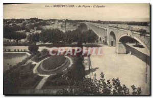 Old Postcard MONTPELLIER At Aqueduct Peyrou