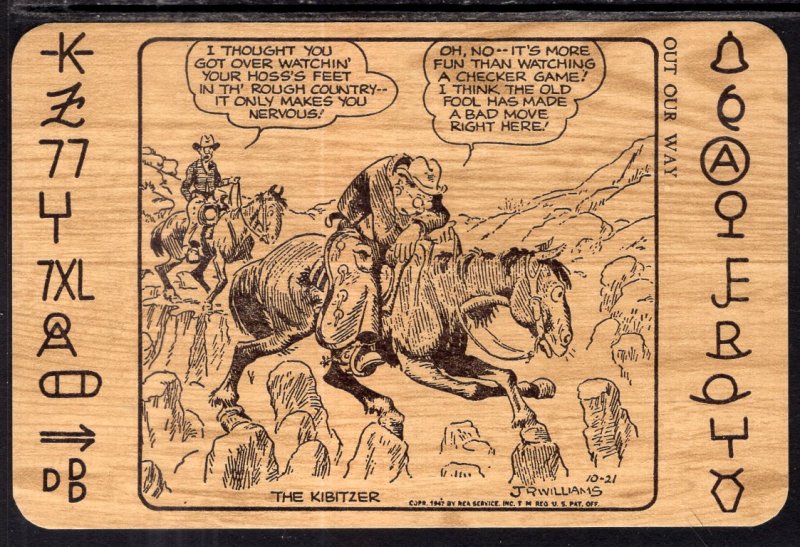 The KIbitzer J R Williams Western Comic