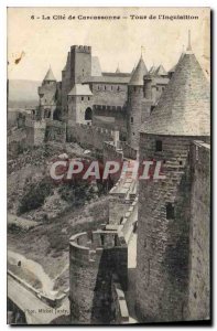 Old Postcard La Cite of Carcassonne Tower of the Inquisition