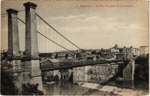 CPA Gaillac Le Pont Suspendu et la Chaussee FRANCE (1016366)