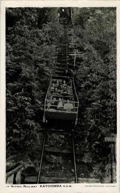 australia, KATOOMBA, N.S.W., Scenic Railway (1940s) RPPC