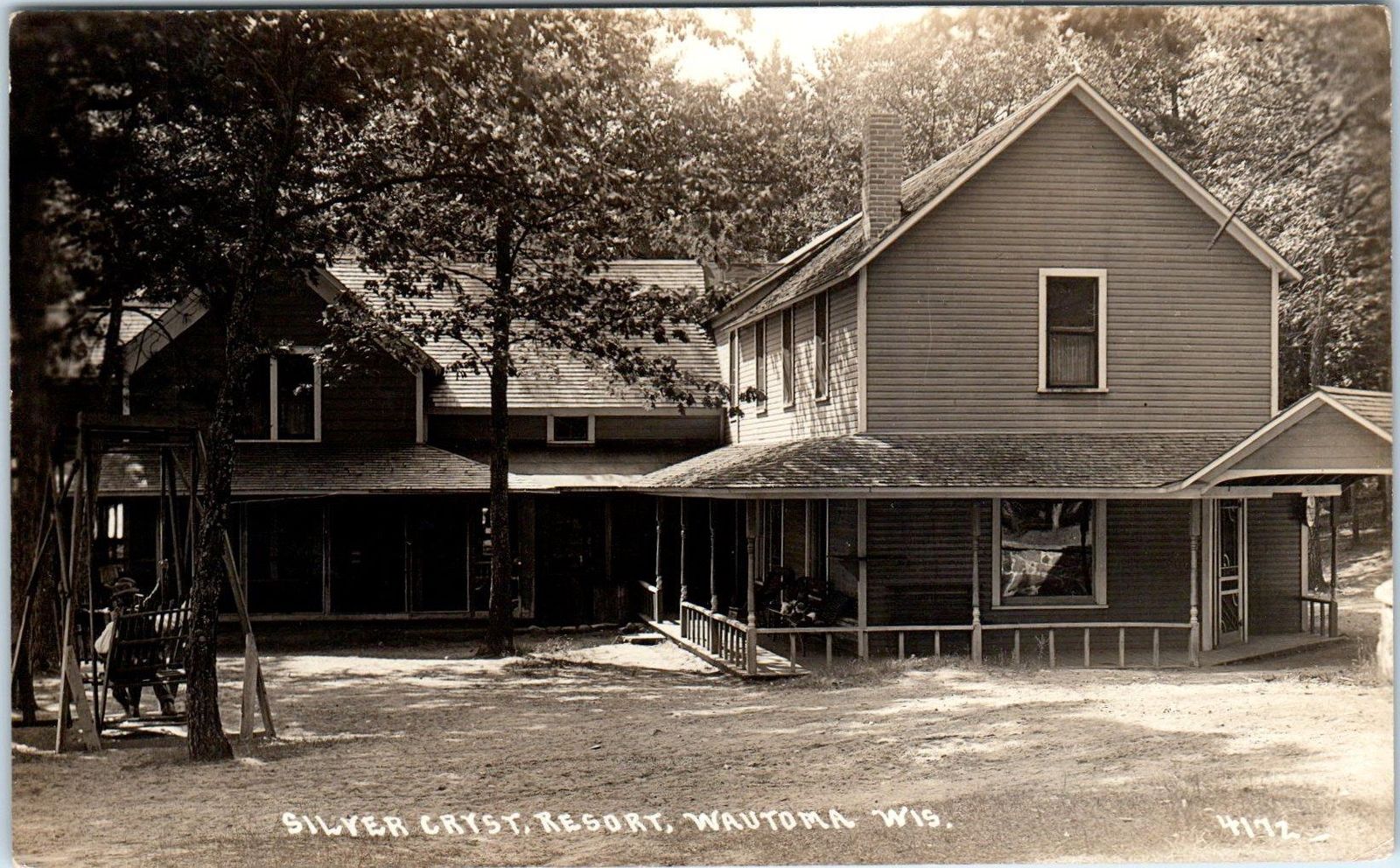 Rppc Wautoma Wi Wisconsin Silver Cryst Resort C1920s Postcard