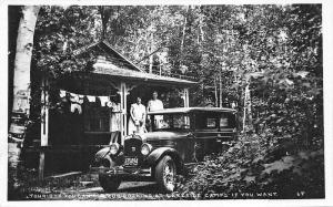 License Plate  #375894 1931 Massachusetts  Early Automobile Real Photo Postcard