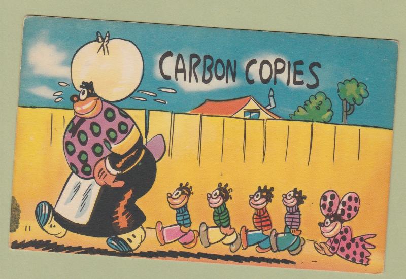 Funny/Comic Vintage Postcard CARBON COPIES Black Americana