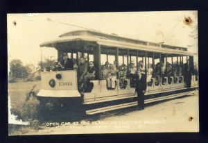 North Kennebunkport, Maine/ME Postcard, Open Car, Seashore Electric Railway