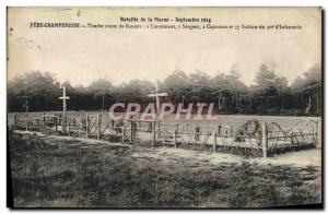 Old Postcard Fere Champenoise Tomb Route Bannes Army