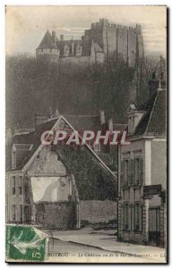 Old Postcard Nogent Le Rotrou Chateau view of St Lawrence