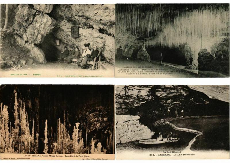 GROTTE CAVES Mostly FRANCE & BELGIUM 900 Cartes Postales Pre-1940