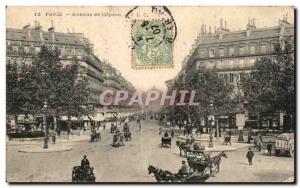 Old Postcard Paris Avenue of the Opera