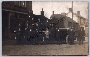 K46/ Martins Ferry Ohio RPPC Postcard c1910 Fire Department Truck 403