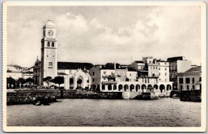 Cais De Ponta Delgada S. Miguel-Acores Landing Quai Portugal RPPC Photo Postcard